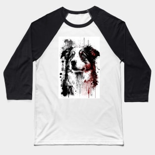 Australian Shepherd Portrait Baseball T-Shirt